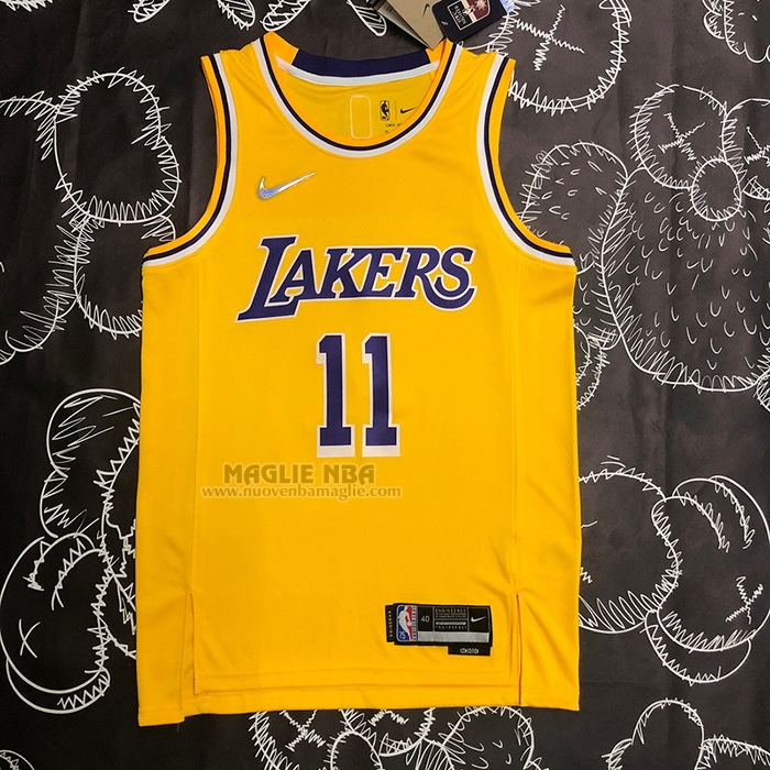 Maglia
 Kyrie Irving NO 11 Los Angeles Lakers 75th Anniversary 2021-22 Giallo

